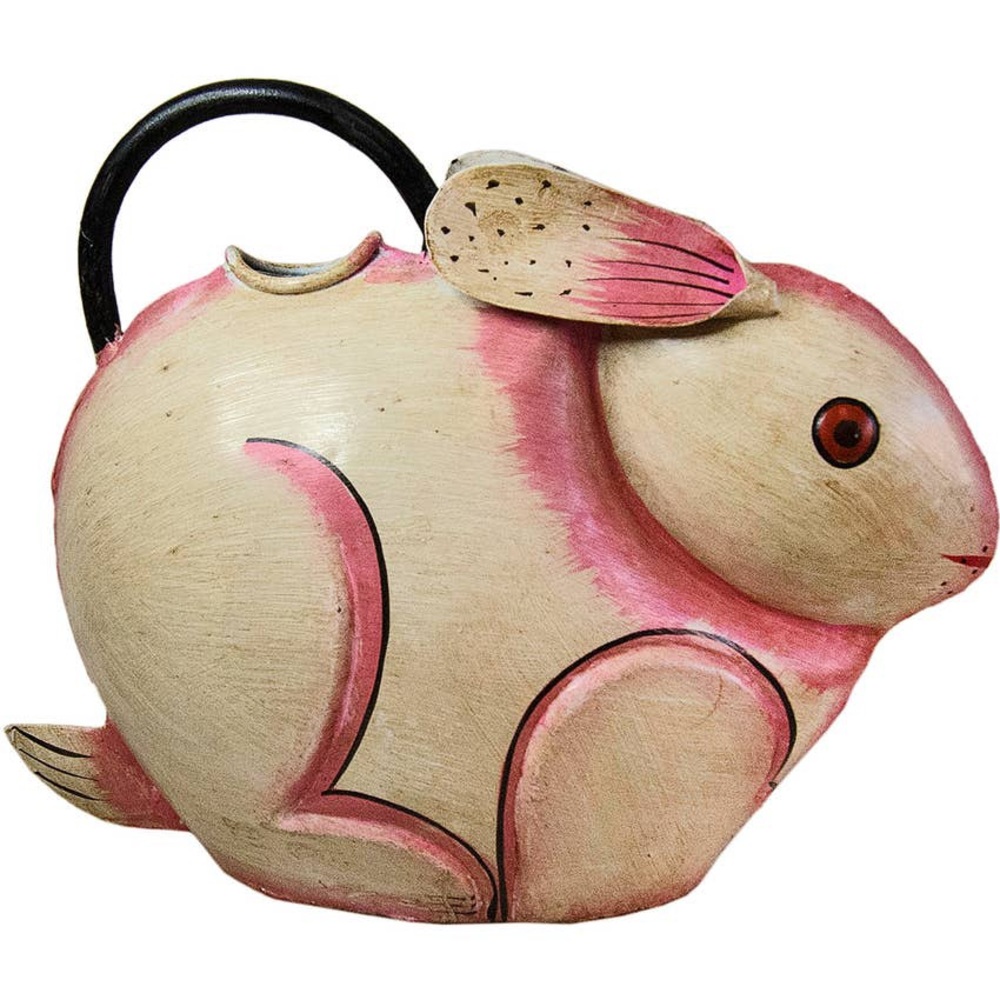 Hand painted Metal Rabbit Watering Can